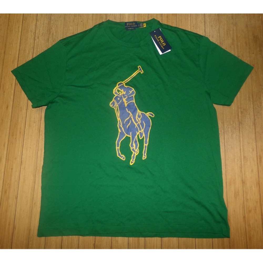 Polo Ralph Lauren Mens Big Pony Classic Fit T-Shirt Green Large NWT
